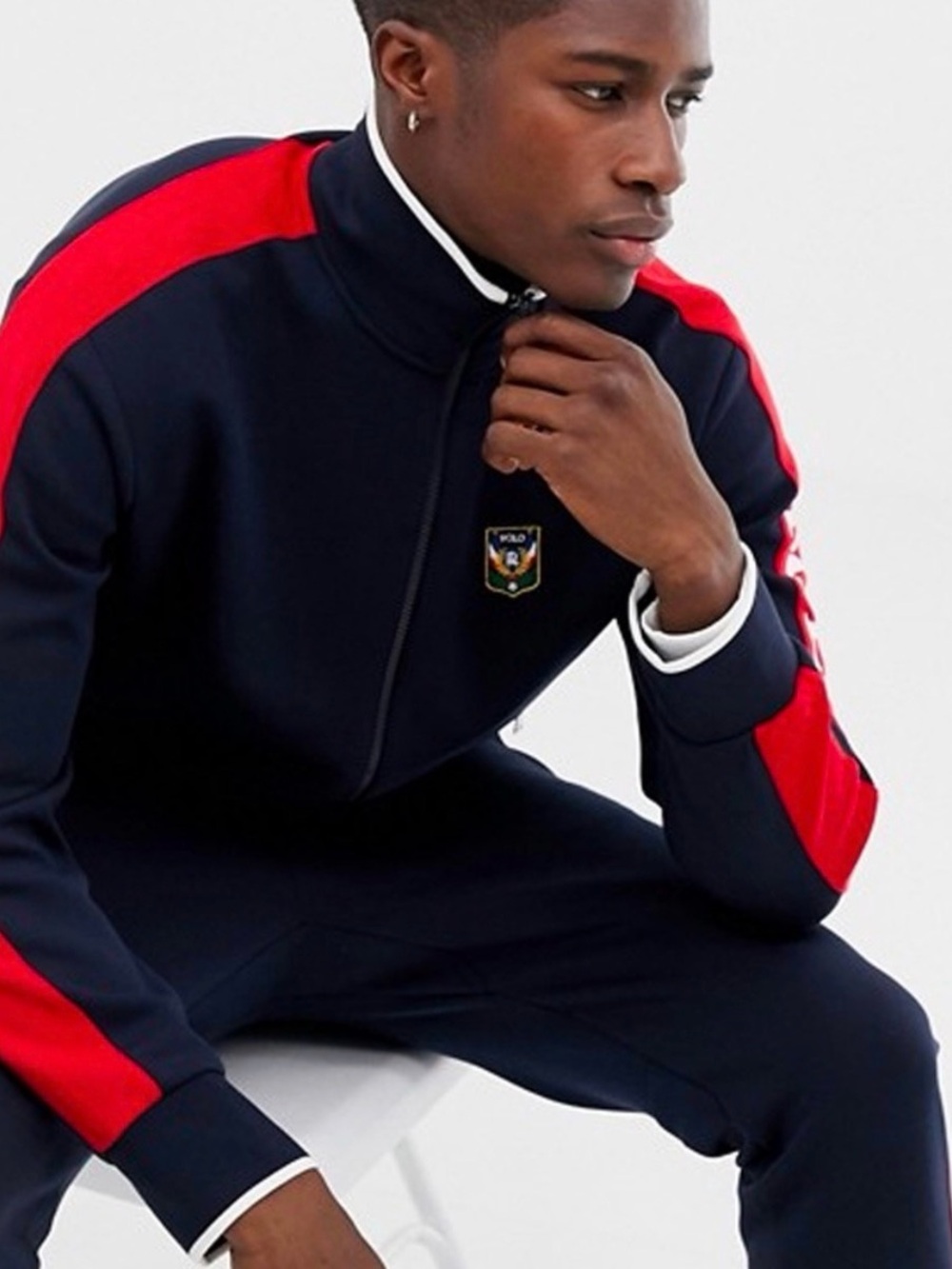 Polo Ralph Lauren USA Mens Track Jacket Navy White Red Size XL